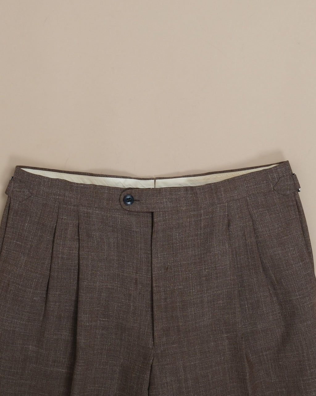 Taupe Melange LP "Summertime" High-Rise Pleated Trousers