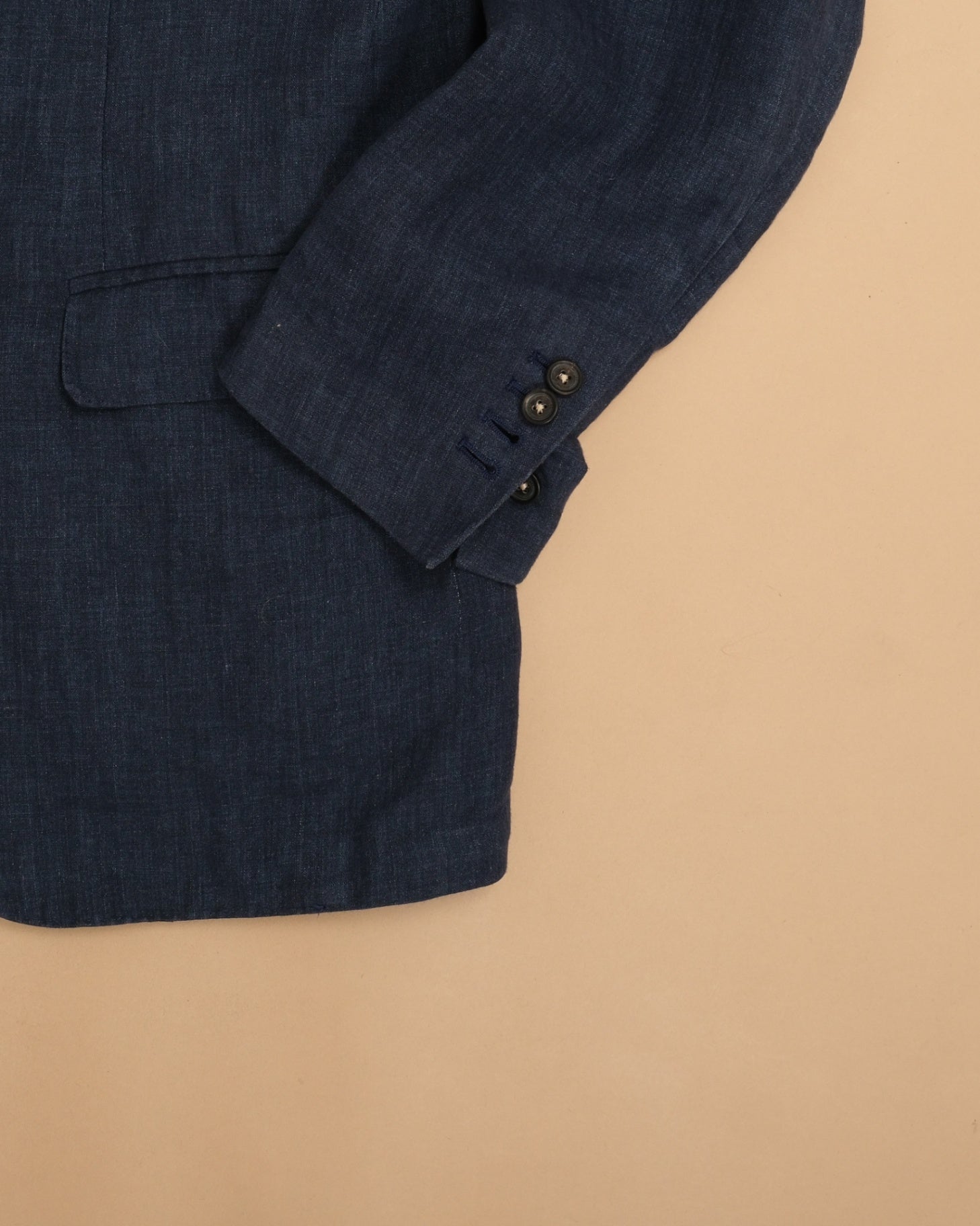 Navy Linen Unconstructed Suit