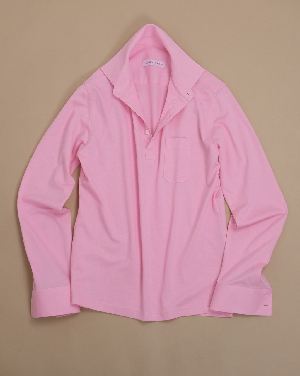 Pink Cotton Popover Shirt