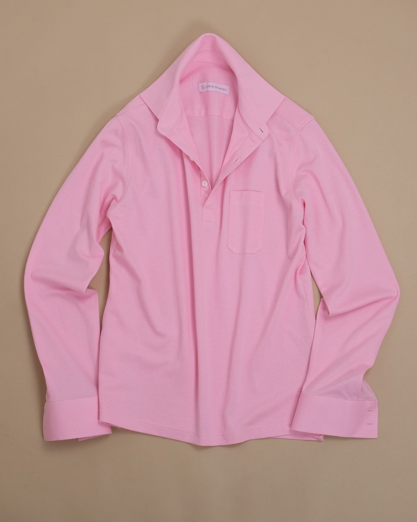 Pink Cotton Popover Shirt