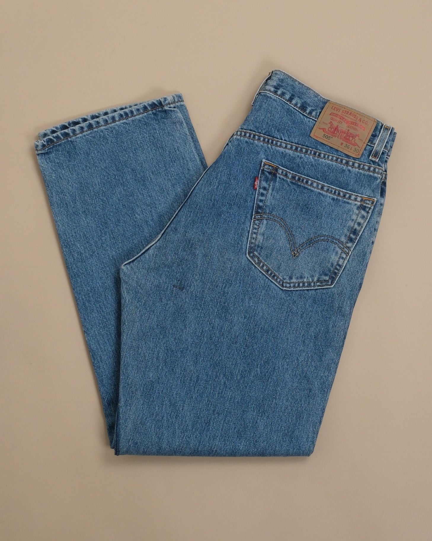 Mid Wash High-Rise 505 Jeans