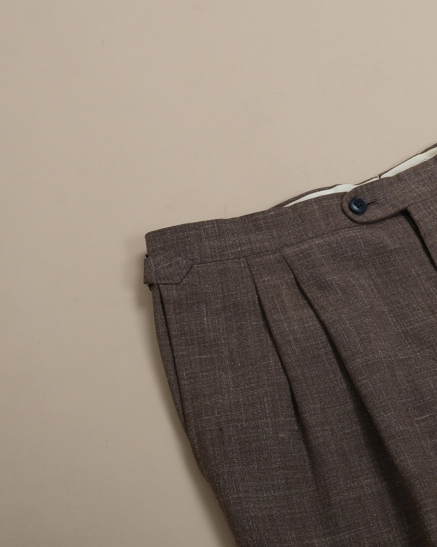 Taupe Melange LP "Summertime" High-Rise Pleated Trousers