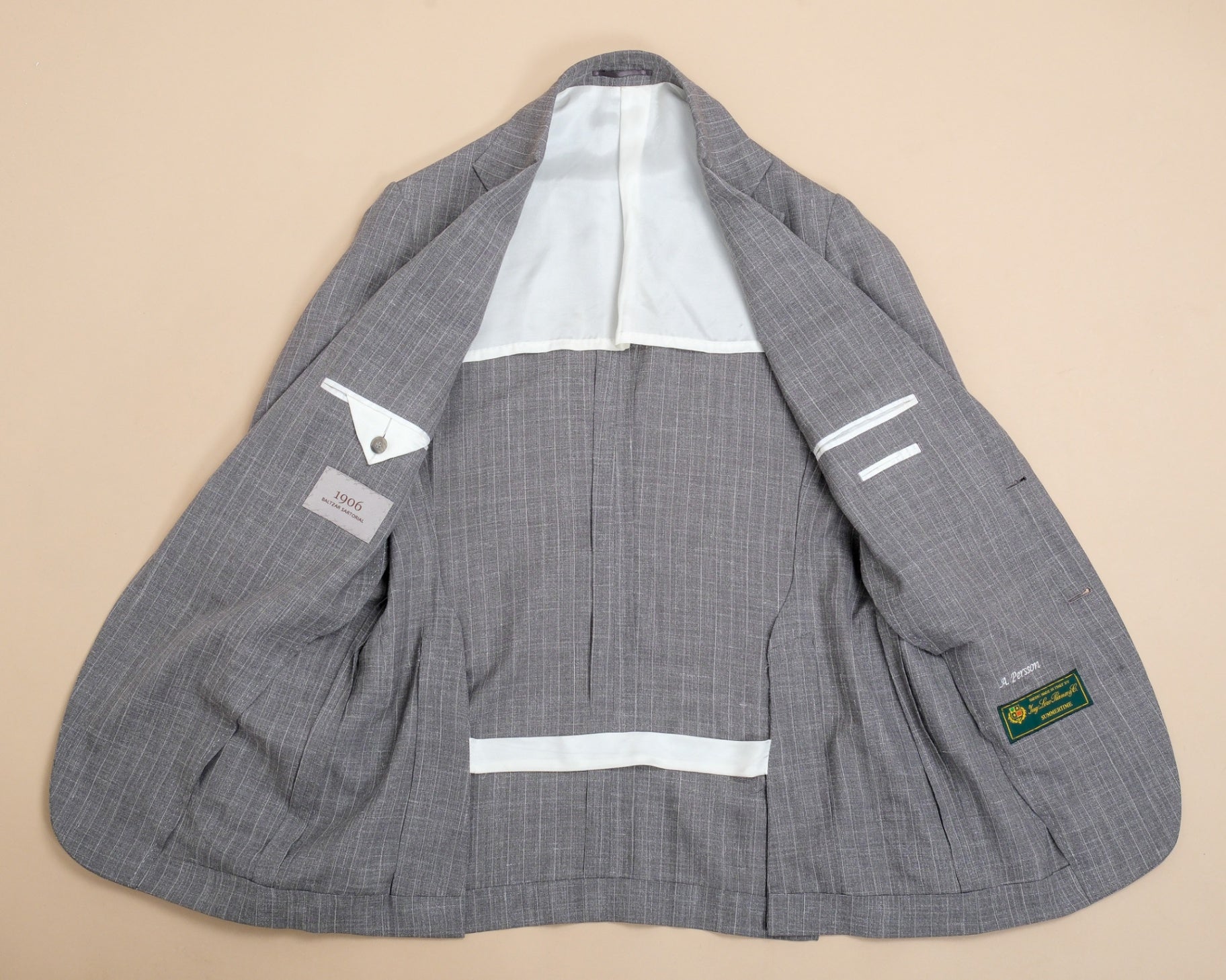 Grey Chalk Stripe LP Summertime Sports Jacket