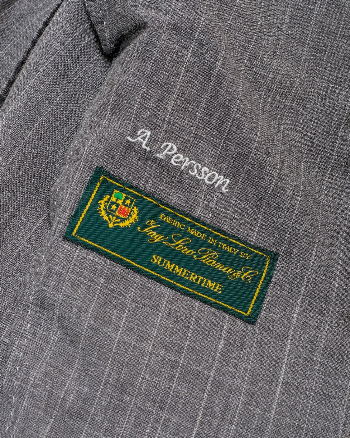 Grey Chalk Stripe LP Summertime Sports Jacket