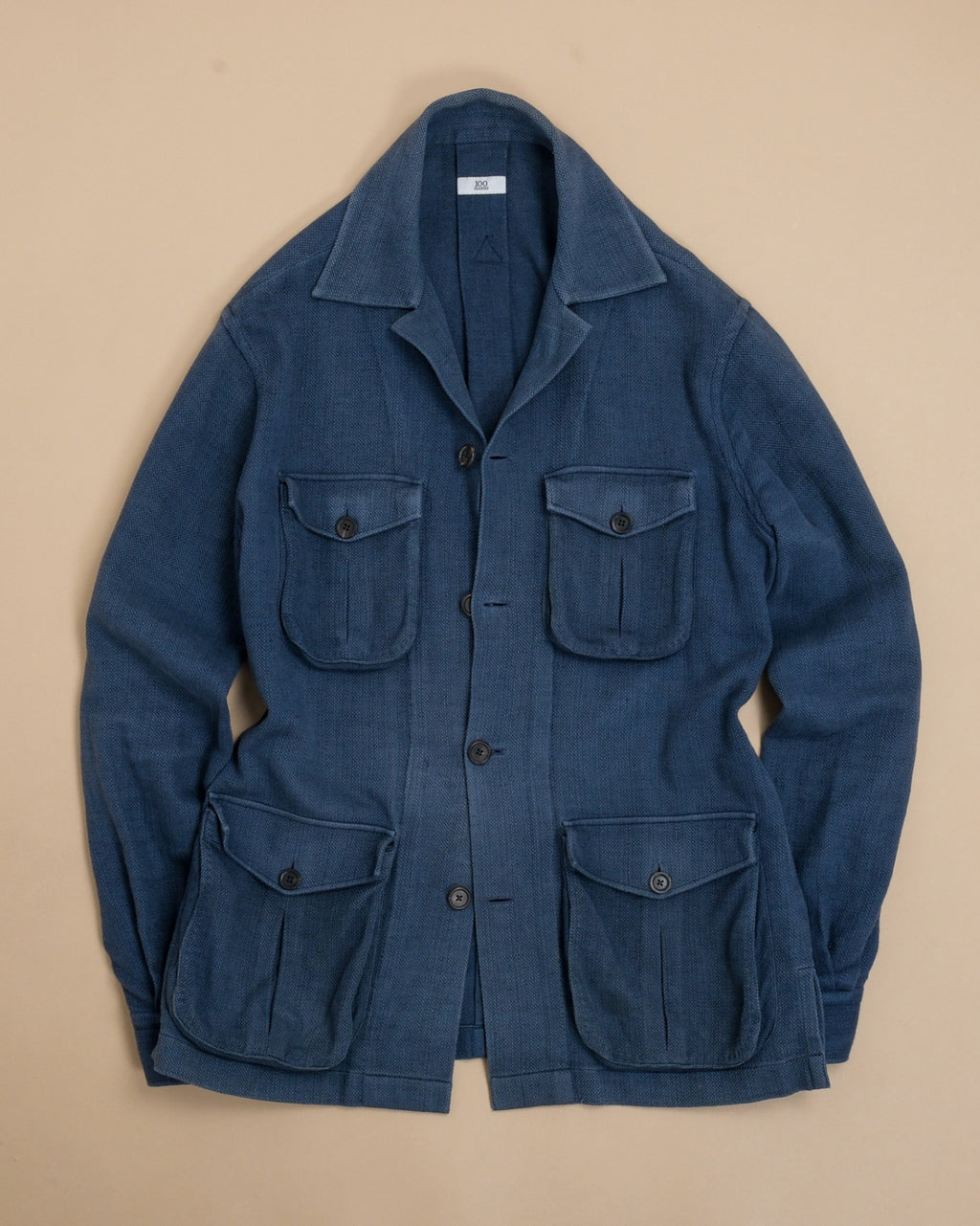 Pale Blue Linen Cotton Overshirt