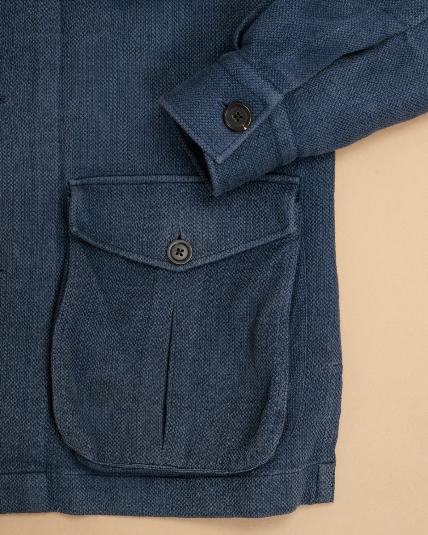 Pale Blue Linen Cotton Overshirt