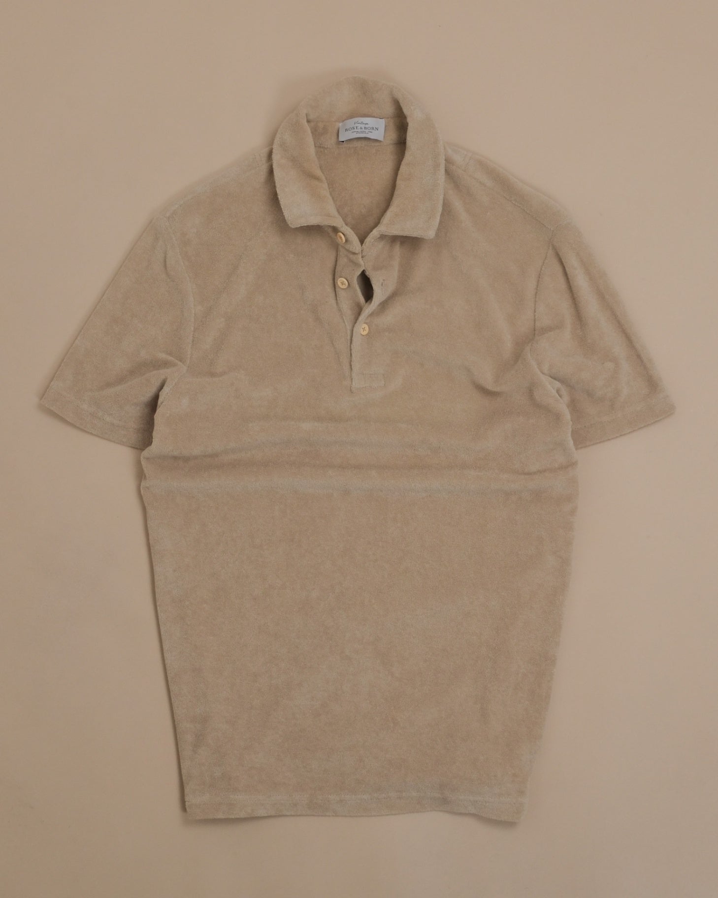 Beige Terry Cloth Polo