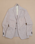 Beige Glen Check Cotton/Linen Sports Jacket