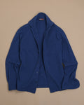 Dark Blue Pique On-Piece Collar Shirt