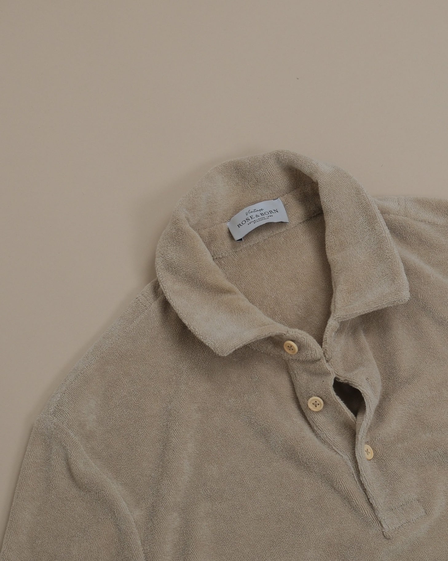 Beige Terry Cloth Polo