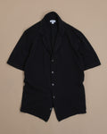 Black Pique Short-Sleeve Shirt