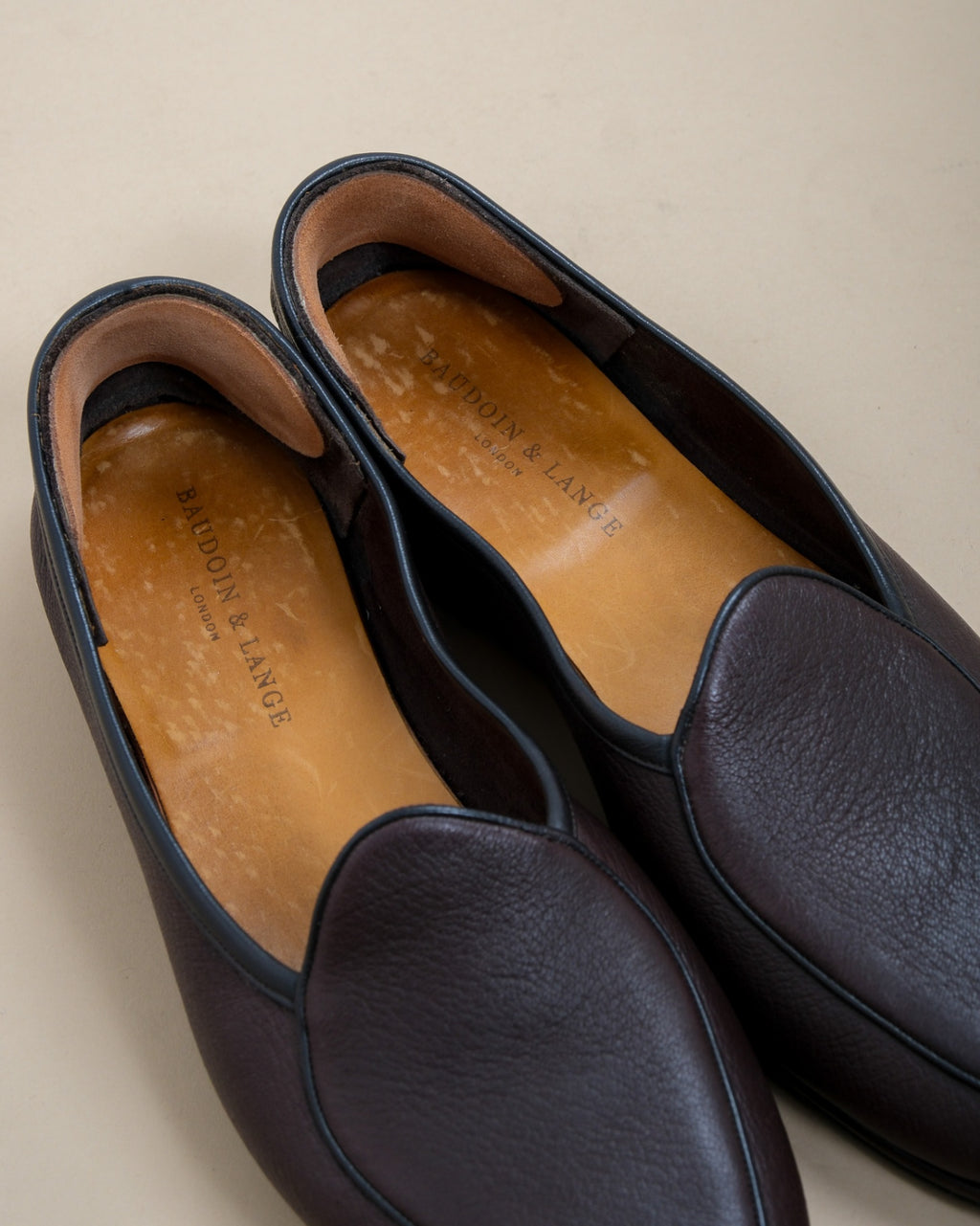 Dark Brown Sagan Classic Deerskin Loafers