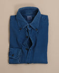 Washed Blue Cotton Pique Shirt
