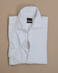 Cream White Cotton Corduroy Shirt