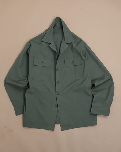 Army Green Rip-Stop Overshirt