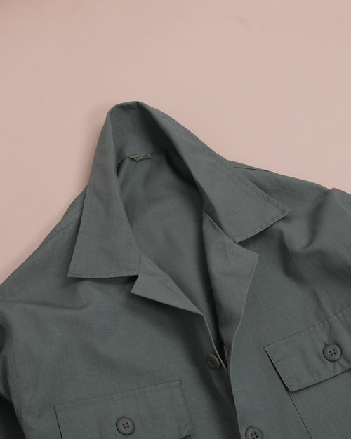 Army Green Rip-Stop Overshirt