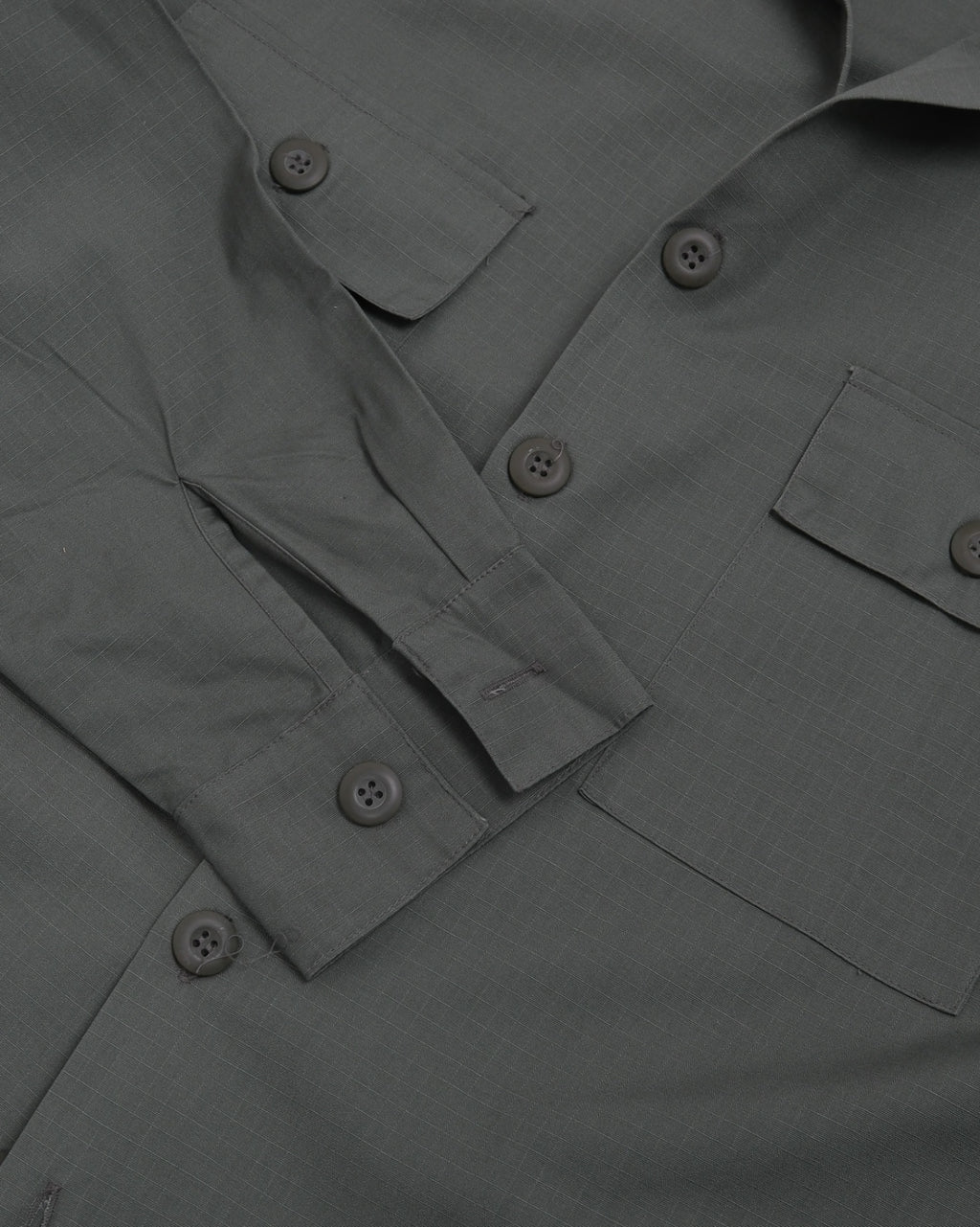 Army Green Rip-Stop Overshirt