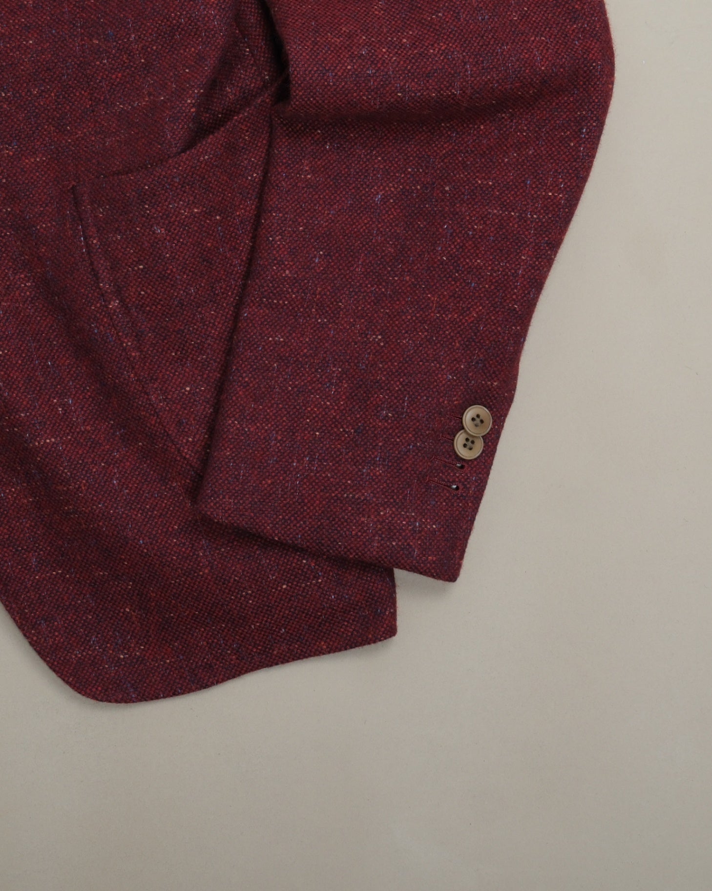 Burgundy Donegal Wool Sports Jacket