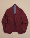 Burgundy Donegal Wool Sports Jacket
