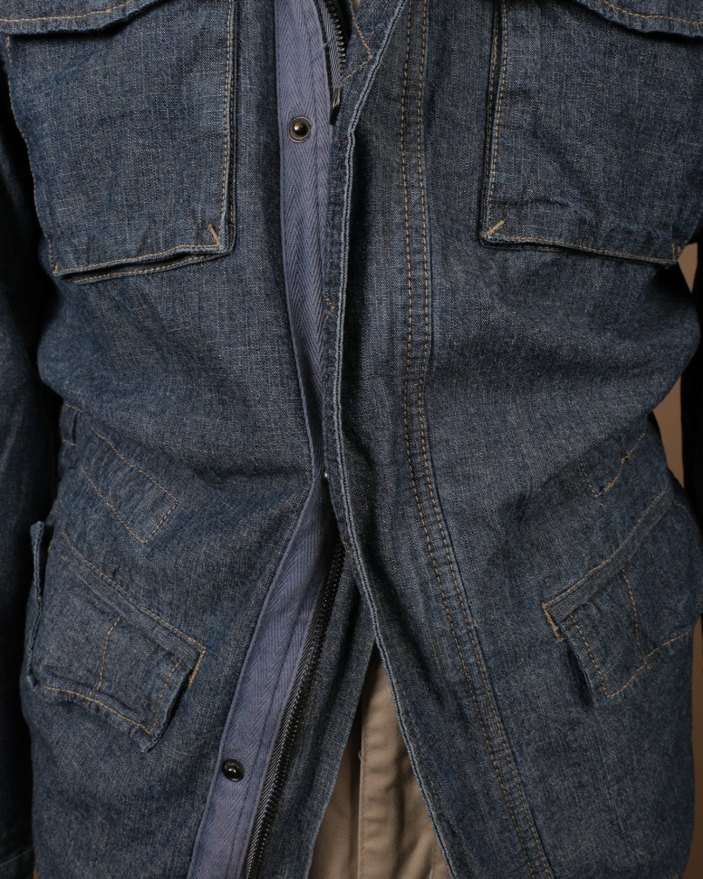 Dark Blue Chambray Field Jacket