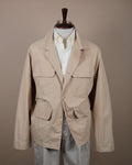 Beige Lightweight Utility Overshirt