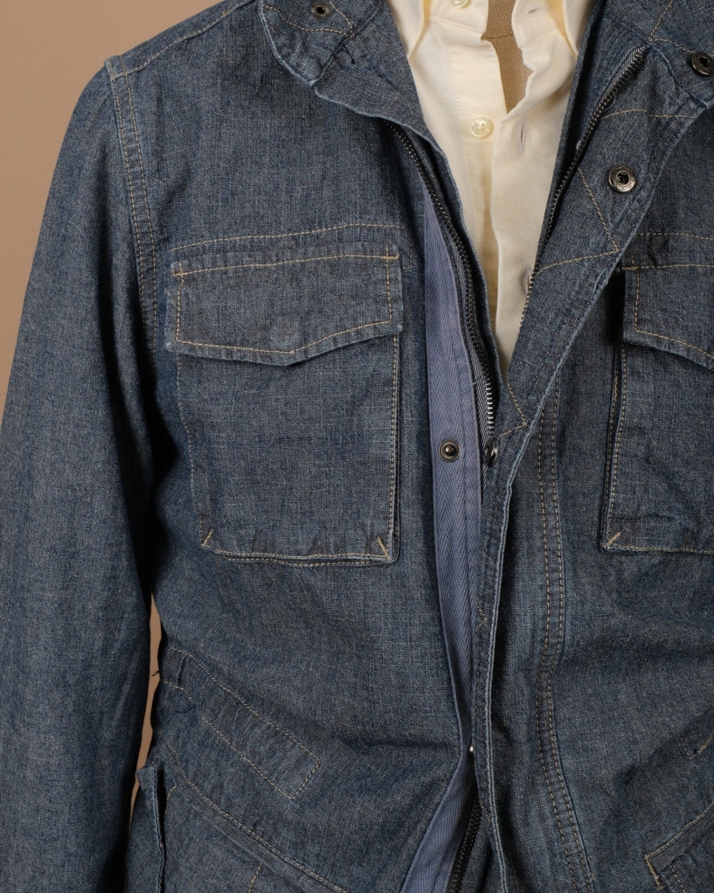 Dark Blue Chambray Field Jacket