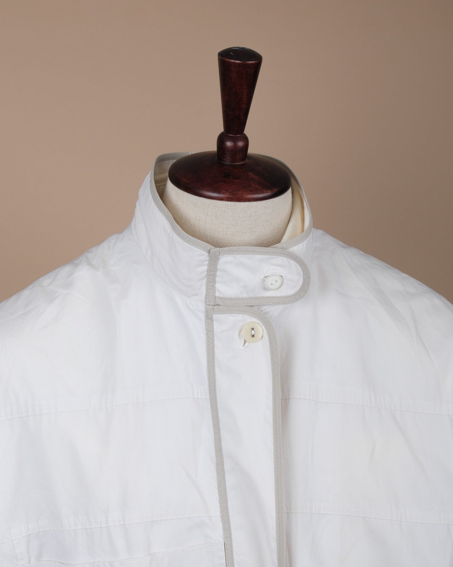 White Cotton Light Weight Field Jacket
