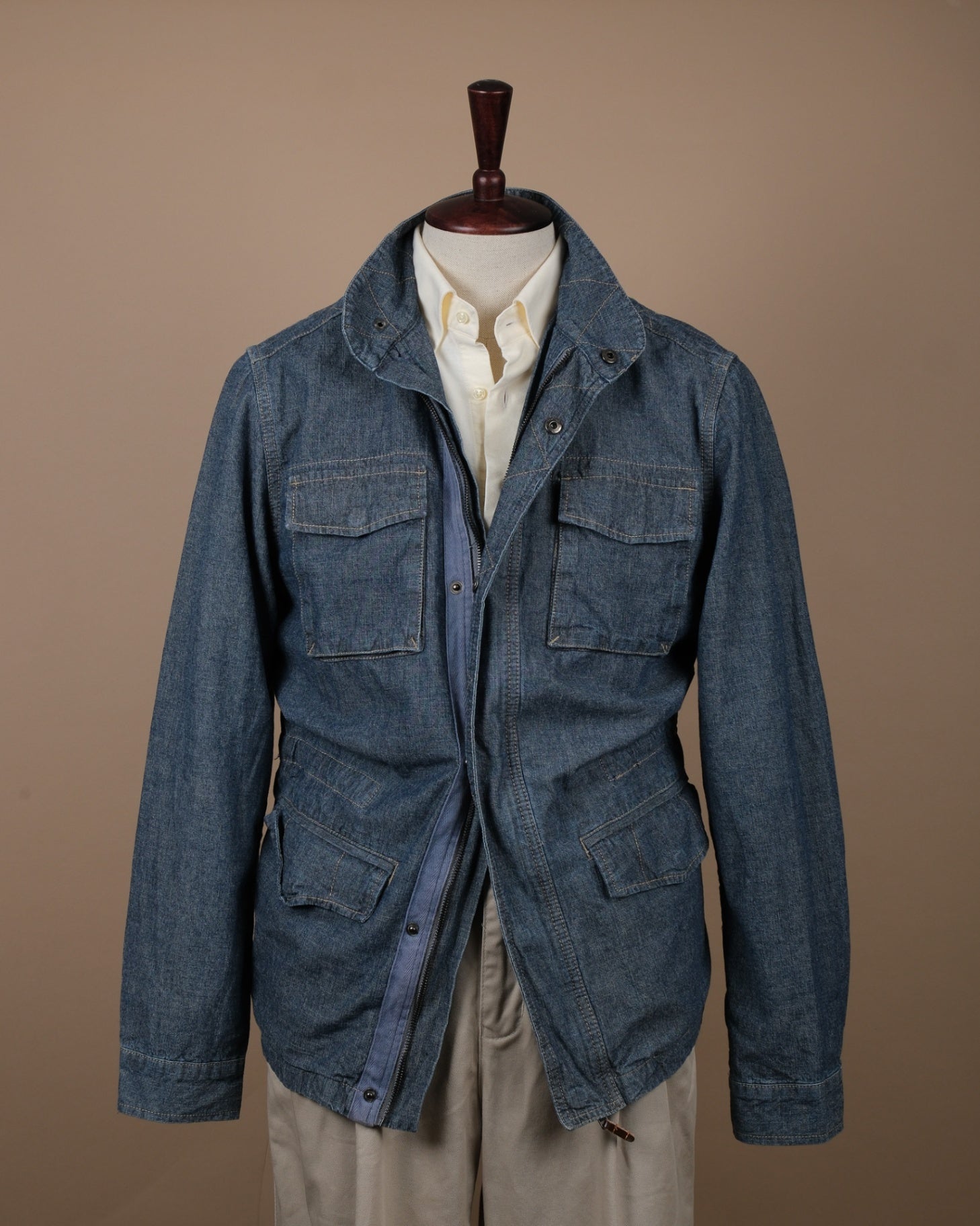 Dark Blue Chambray Field Jacket