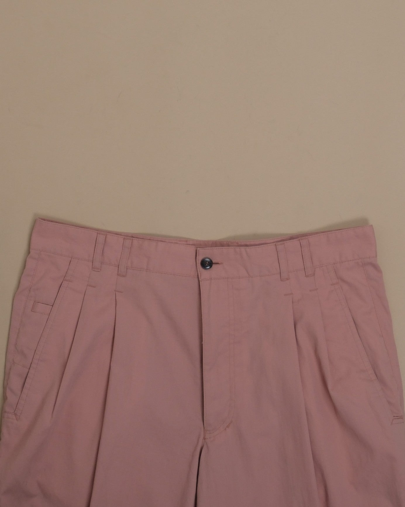 Dusty Fig Brushed Pleated High-Rise Trousers