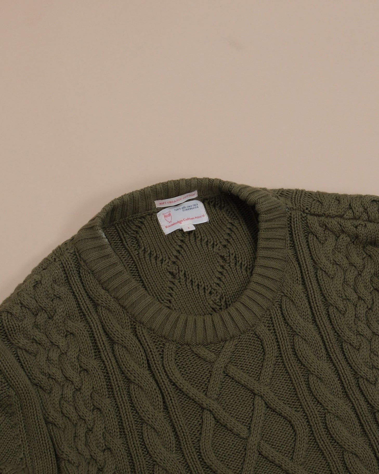 Dark Green Cableknit Creweck