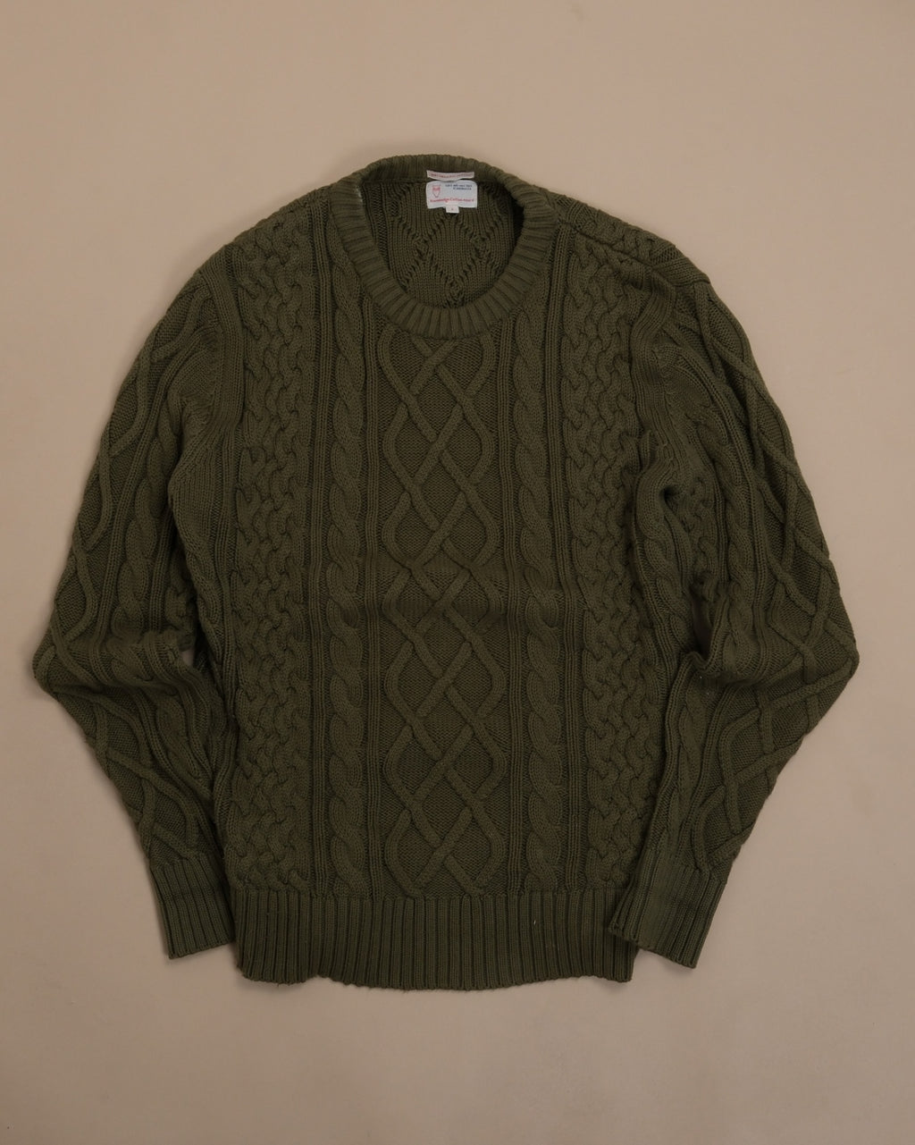 Dark Green Cableknit Creweck