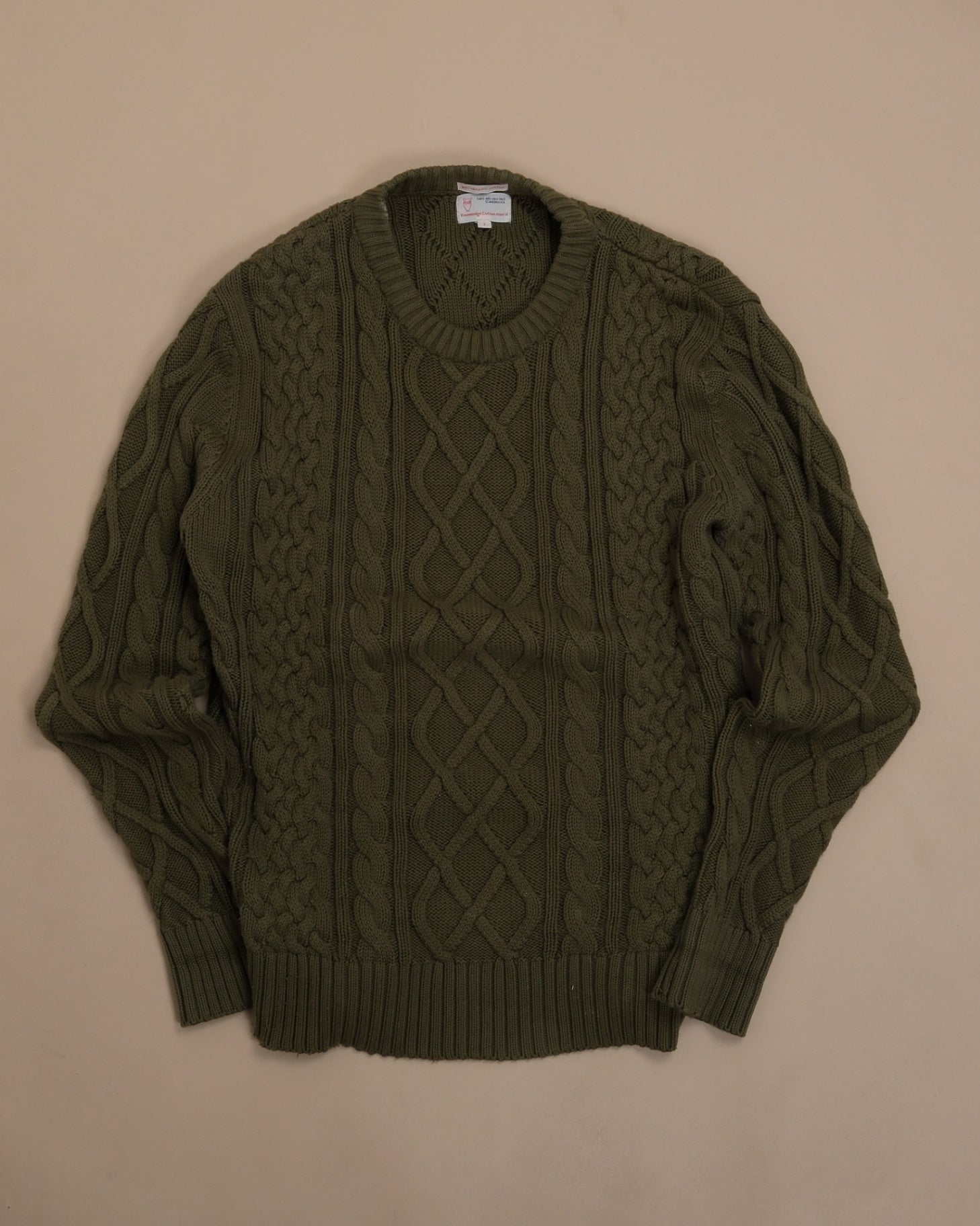 Dark Green Cableknit Creweck