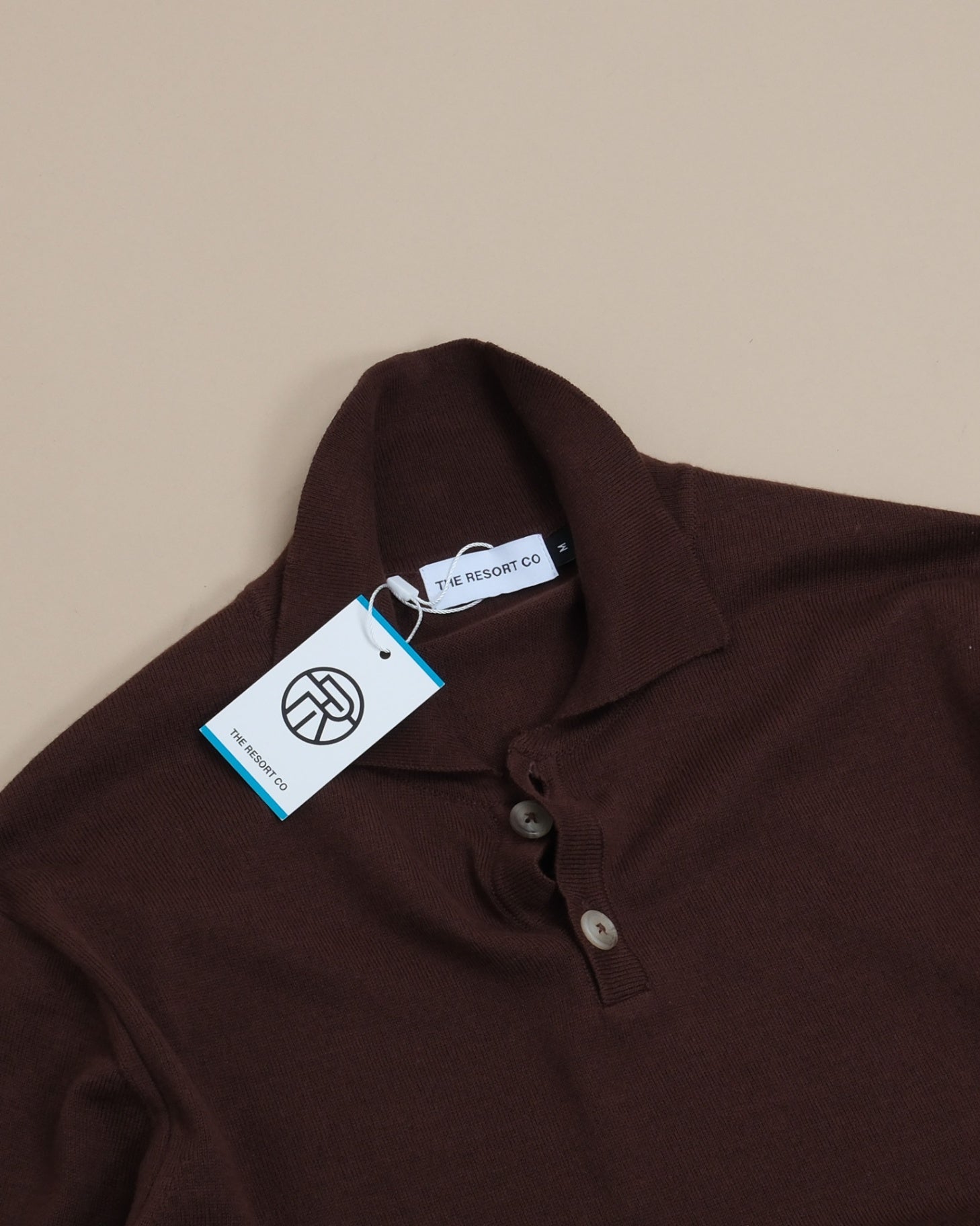 Dark Brown Short-Sleeve Cotton Polo
