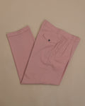 Dusty Fig Brushed Pleated High-Rise Trousers