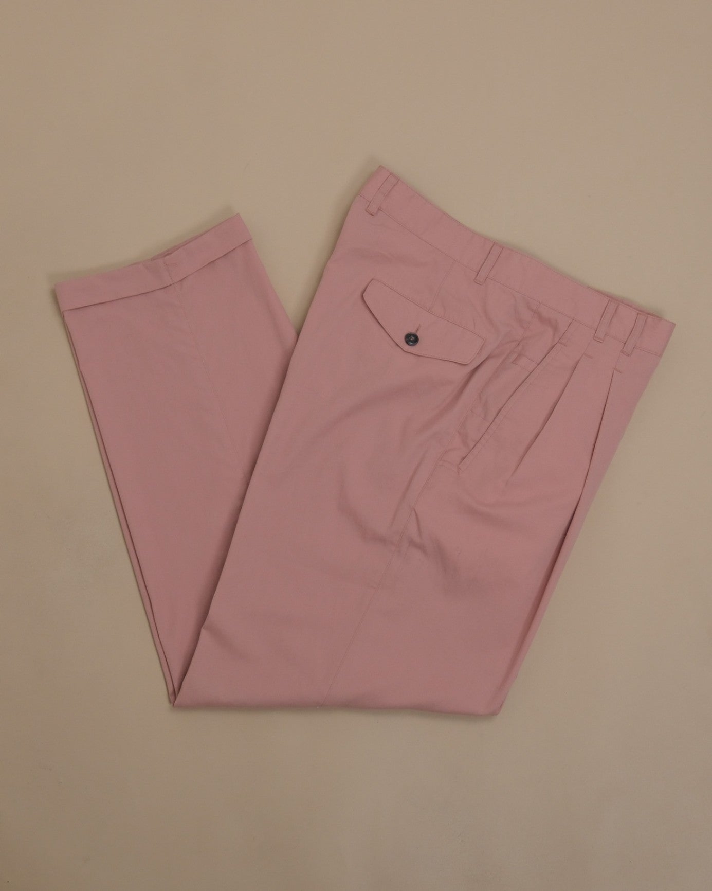 Dusty Fig Brushed Pleated High-Rise Trousers