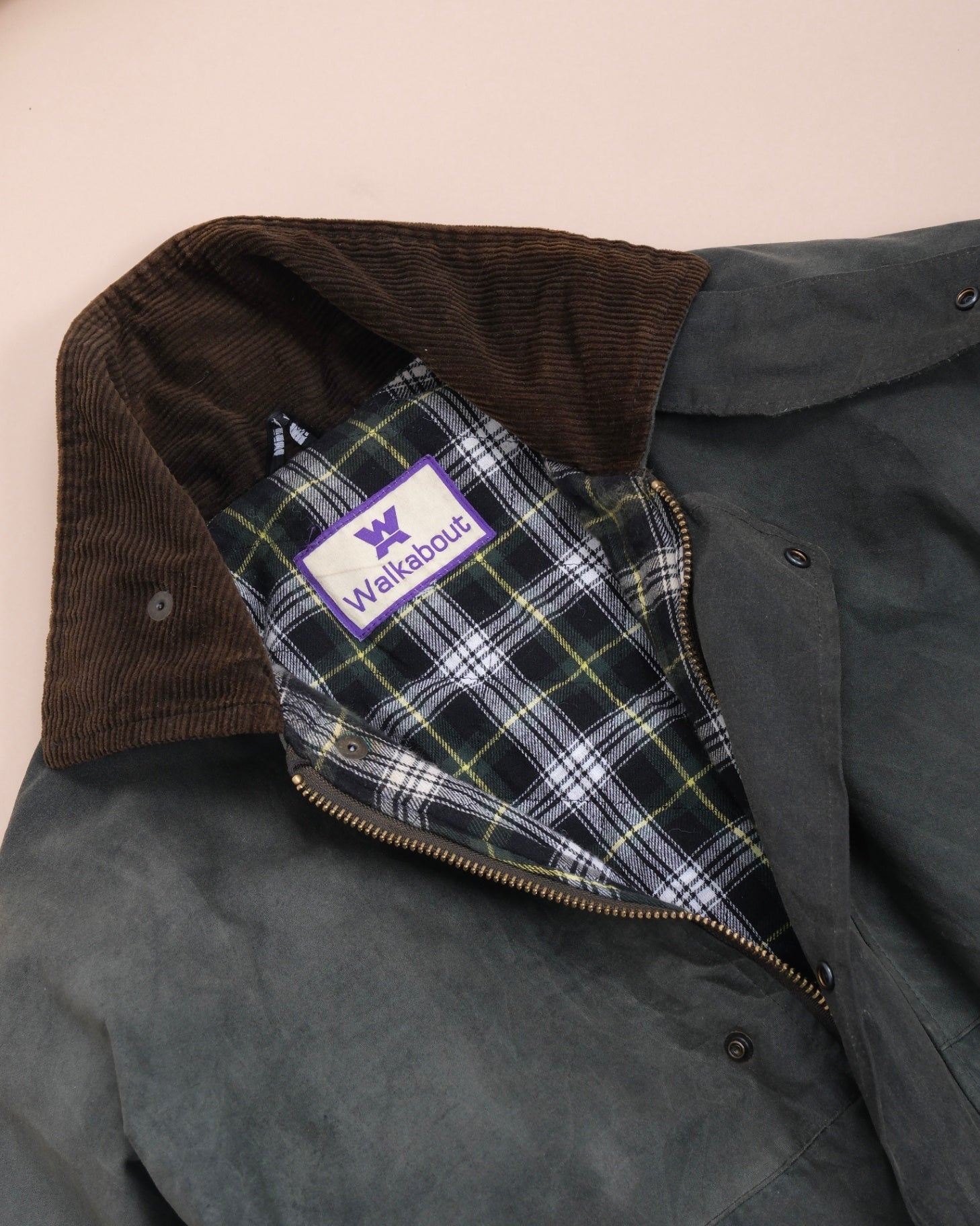 Olive Vintage Waxed Cotton Jacket, Made in England