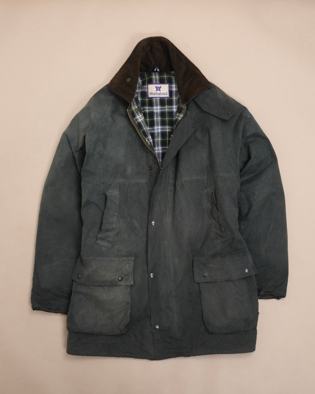 Olive Vintage Waxed Cotton Jacket, Made in England