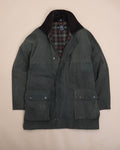 Dark Olive Vintage Waxed Cotton Jacket, Made in England