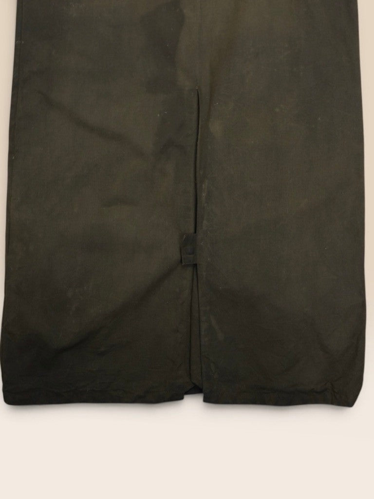 Olive Waxed Long Equestrian Riding Coat
