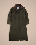 Olive Waxed Long Equestrian Riding Coat