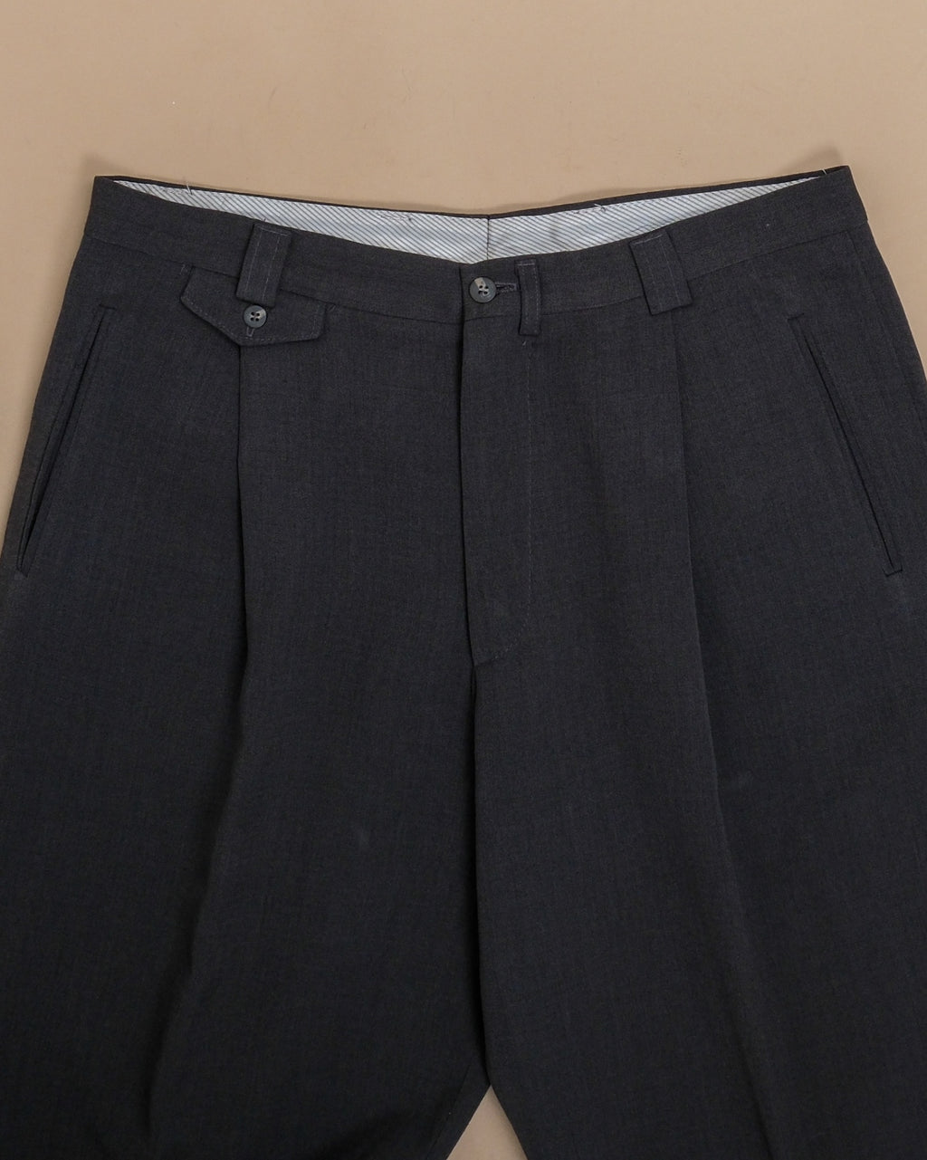 Grey High-Rise Generous Fit Trousers