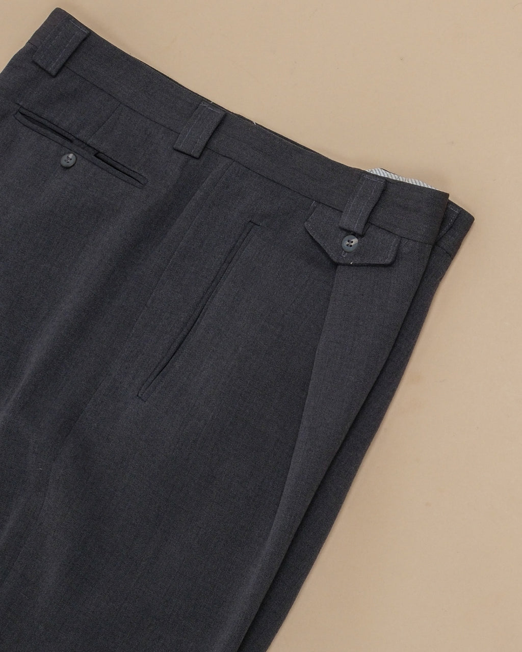 Grey High-Rise Generous Fit Trousers