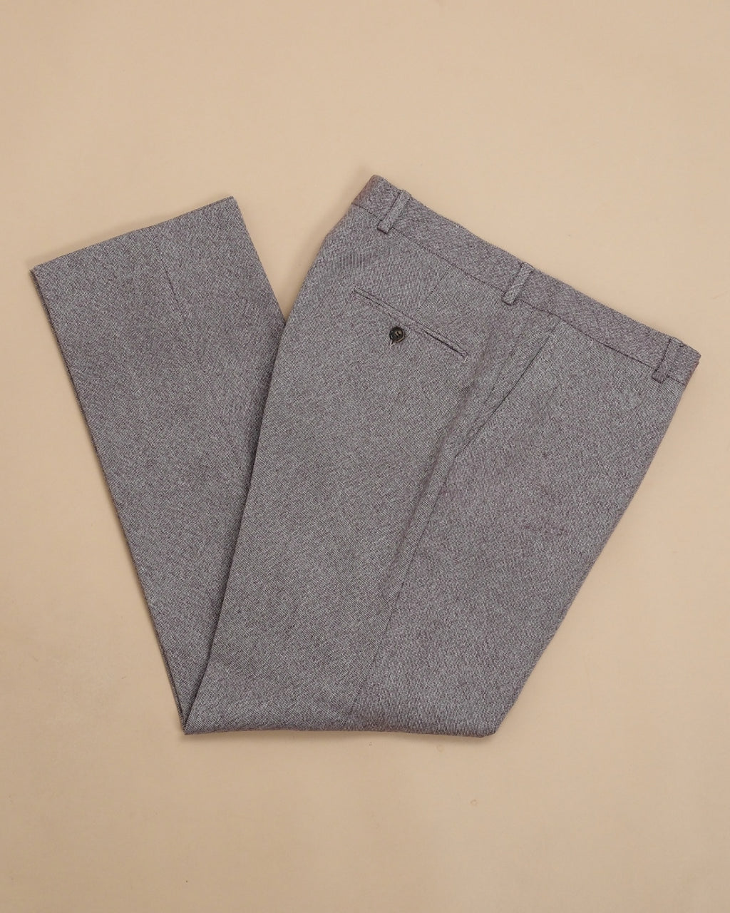 Taupe Birdseye Wool Trousers