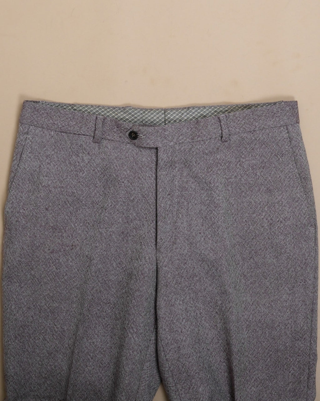 Taupe Birdseye Wool Trousers