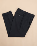 Dark Grey High-Rise Worsted Virgin Wool Twill Trousers