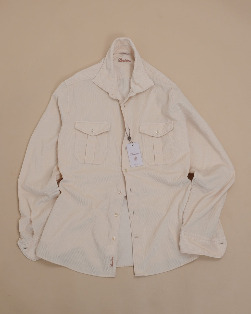 Cream Corduroy Overshirt