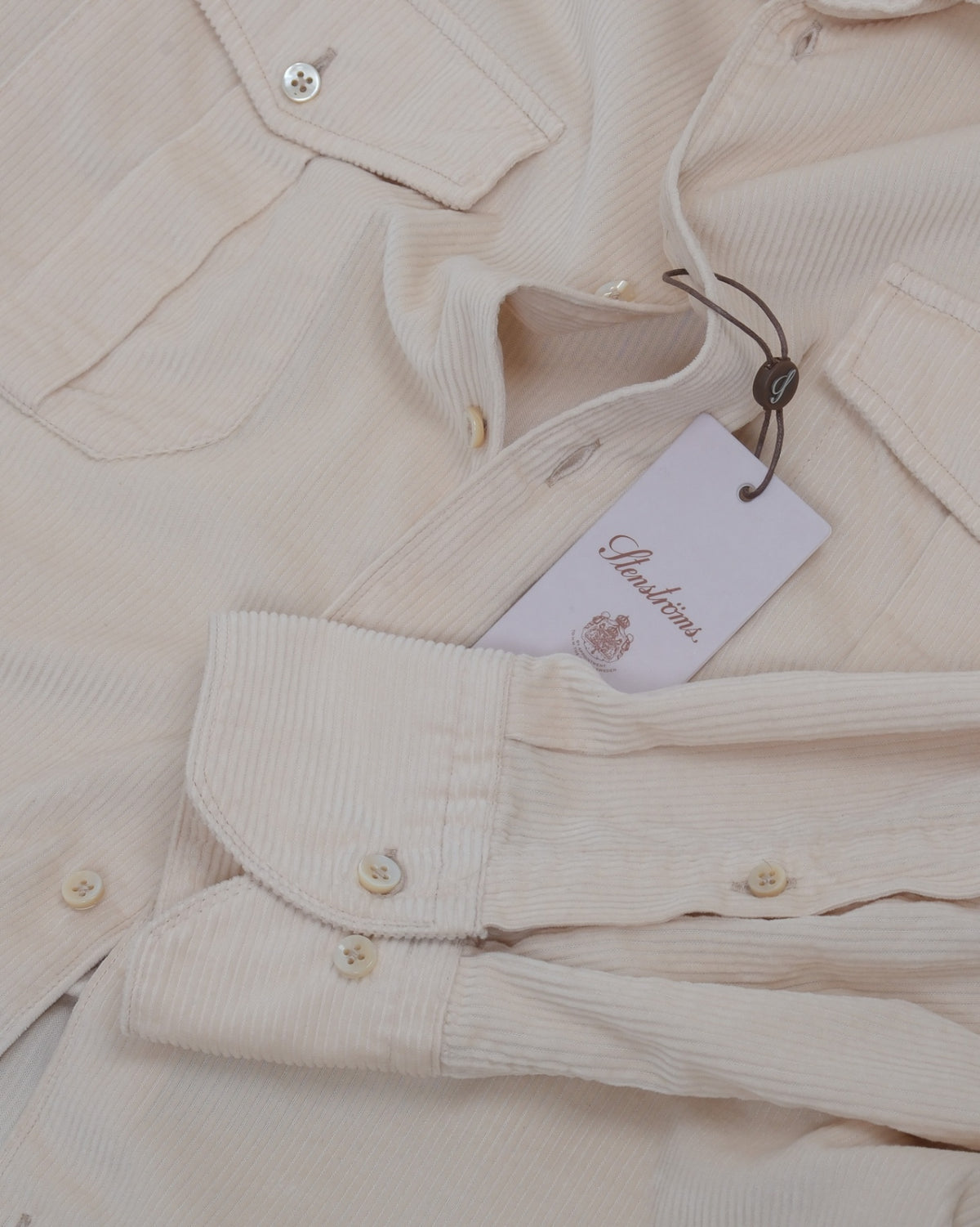 Cream Corduroy Overshirt