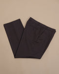 Brown Generous High-Rise Virgin Wool Flannel Trousers