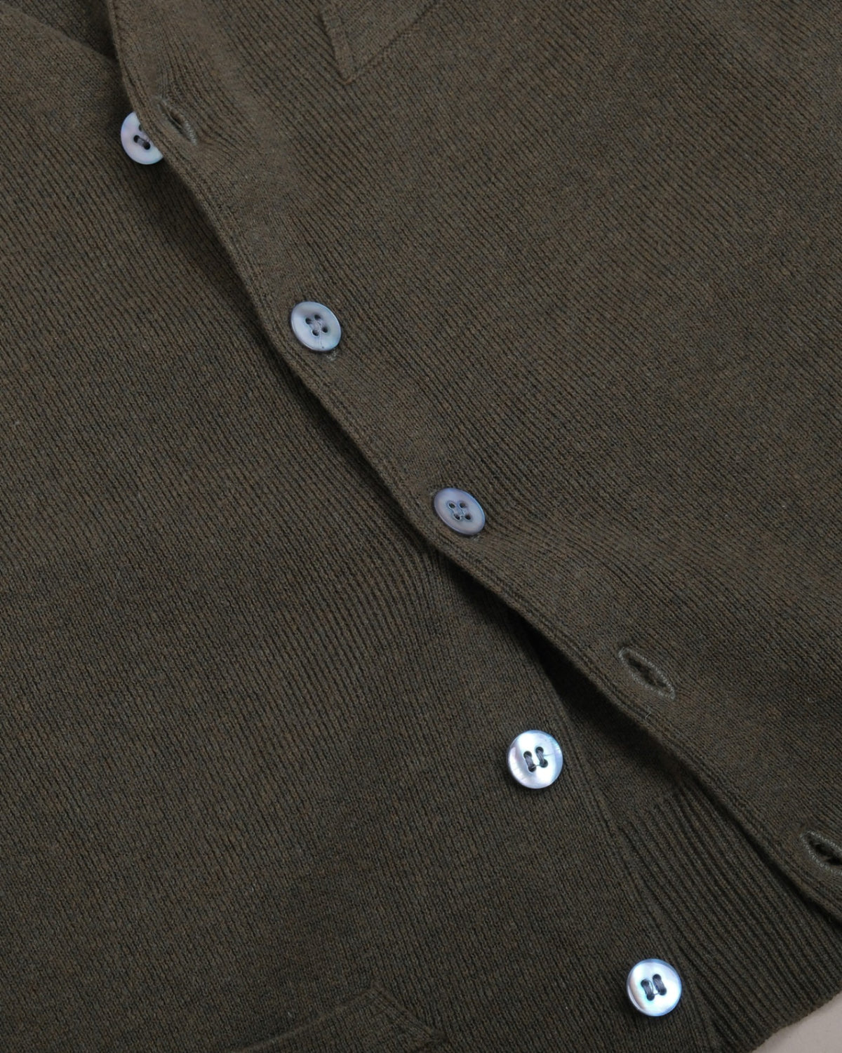 Dark Olive Linen/Cardigan Sleeveless Cardigan