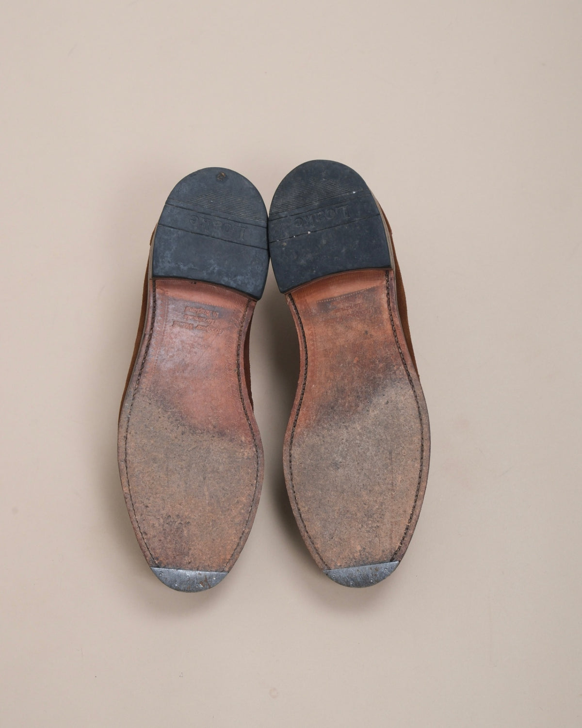 Tobacco Suede Eton Penny Loafers